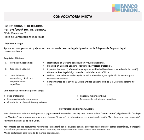 Abogado Regional Santa Cruz